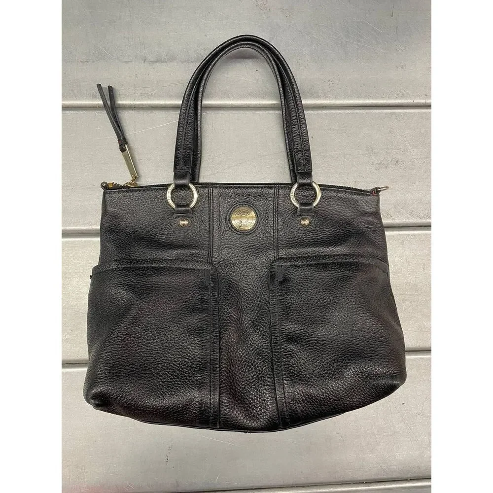 Tommy Hilfiger Black Pebbled Leather‎ Handbag